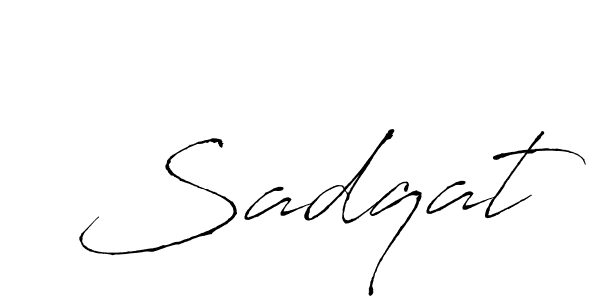 Use a signature maker to create a handwritten signature online. With this signature software, you can design (Antro_Vectra) your own signature for name Sadqat. Sadqat signature style 6 images and pictures png