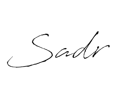 Make a beautiful signature design for name Sadr. With this signature (Antro_Vectra) style, you can create a handwritten signature for free. Sadr signature style 6 images and pictures png