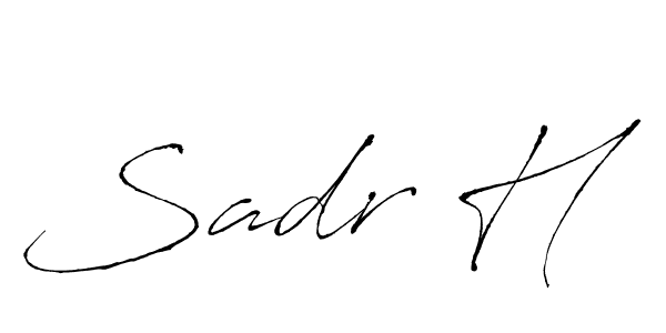 Also we have Sadr H name is the best signature style. Create professional handwritten signature collection using Antro_Vectra autograph style. Sadr H signature style 6 images and pictures png