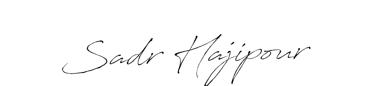 Make a beautiful signature design for name Sadr Hajipour. With this signature (Antro_Vectra) style, you can create a handwritten signature for free. Sadr Hajipour signature style 6 images and pictures png