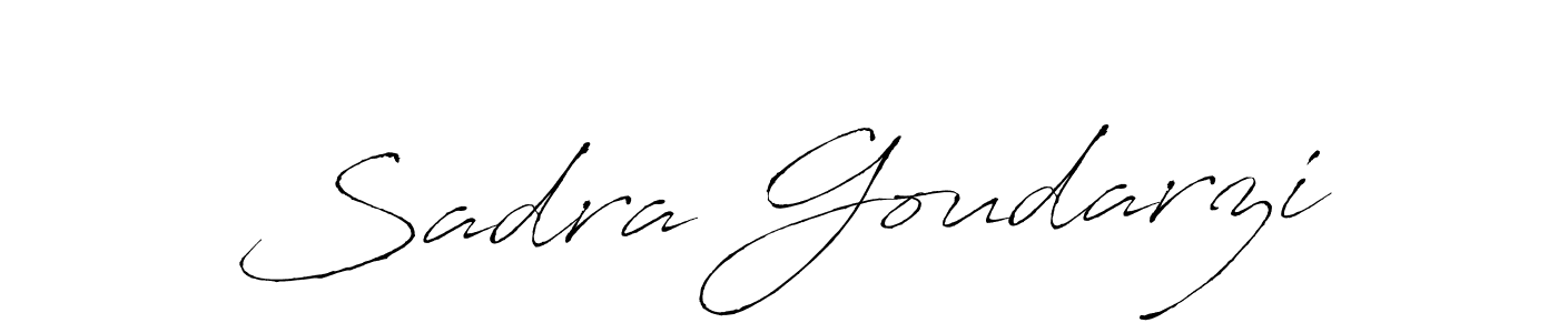 Design your own signature with our free online signature maker. With this signature software, you can create a handwritten (Antro_Vectra) signature for name Sadra Goudarzi. Sadra Goudarzi signature style 6 images and pictures png
