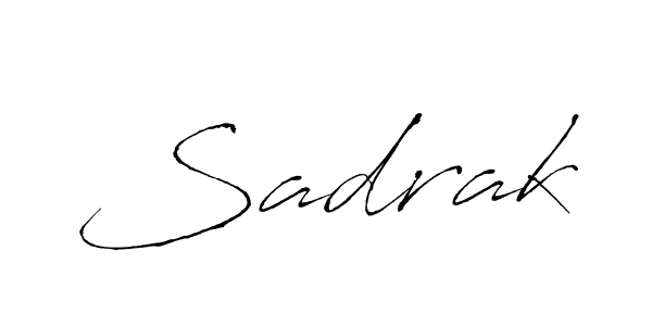 How to make Sadrak name signature. Use Antro_Vectra style for creating short signs online. This is the latest handwritten sign. Sadrak signature style 6 images and pictures png