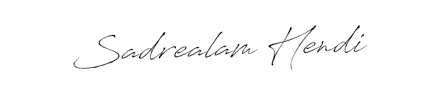 Make a beautiful signature design for name Sadrealam Hendi. With this signature (Antro_Vectra) style, you can create a handwritten signature for free. Sadrealam Hendi signature style 6 images and pictures png