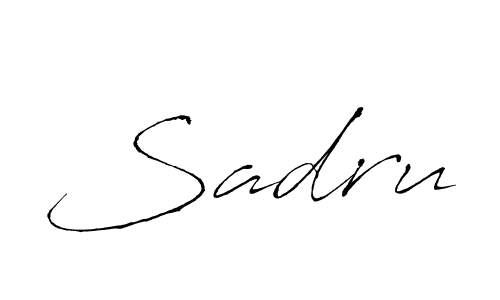 Use a signature maker to create a handwritten signature online. With this signature software, you can design (Antro_Vectra) your own signature for name Sadru. Sadru signature style 6 images and pictures png