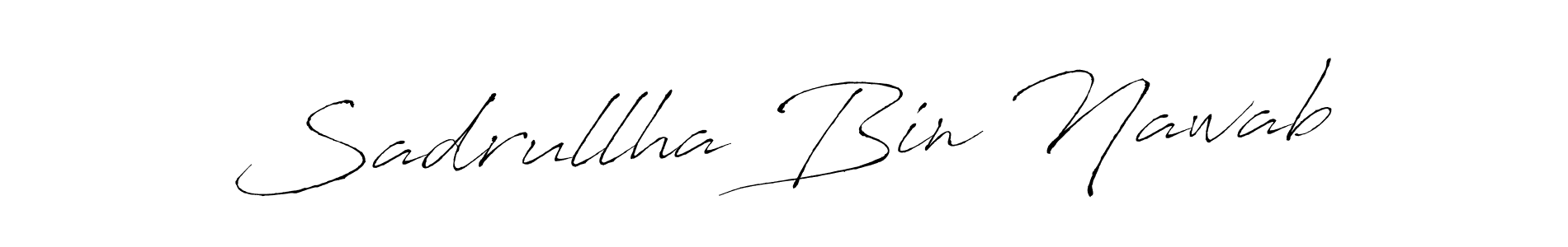 Make a beautiful signature design for name Sadrullha Bin Nawab. With this signature (Antro_Vectra) style, you can create a handwritten signature for free. Sadrullha Bin Nawab signature style 6 images and pictures png