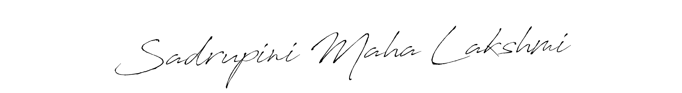 Make a beautiful signature design for name Sadrupini Maha Lakshmi. With this signature (Antro_Vectra) style, you can create a handwritten signature for free. Sadrupini Maha Lakshmi signature style 6 images and pictures png