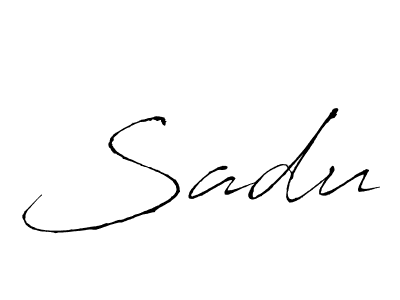 How to make Sadu signature? Antro_Vectra is a professional autograph style. Create handwritten signature for Sadu name. Sadu signature style 6 images and pictures png