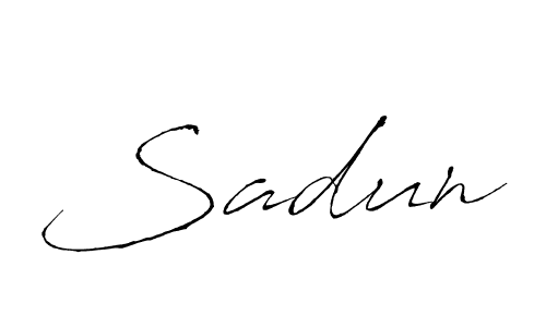 You should practise on your own different ways (Antro_Vectra) to write your name (Sadun) in signature. don't let someone else do it for you. Sadun signature style 6 images and pictures png