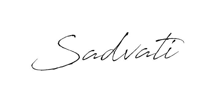 How to make Sadvati name signature. Use Antro_Vectra style for creating short signs online. This is the latest handwritten sign. Sadvati signature style 6 images and pictures png