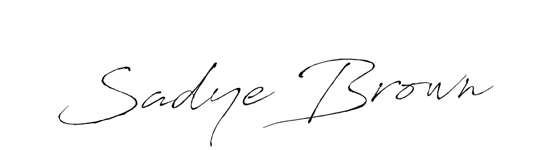 Design your own signature with our free online signature maker. With this signature software, you can create a handwritten (Antro_Vectra) signature for name Sadye Brown. Sadye Brown signature style 6 images and pictures png