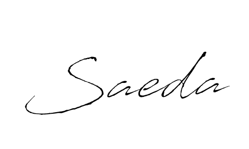 Make a beautiful signature design for name Saeda. With this signature (Antro_Vectra) style, you can create a handwritten signature for free. Saeda signature style 6 images and pictures png