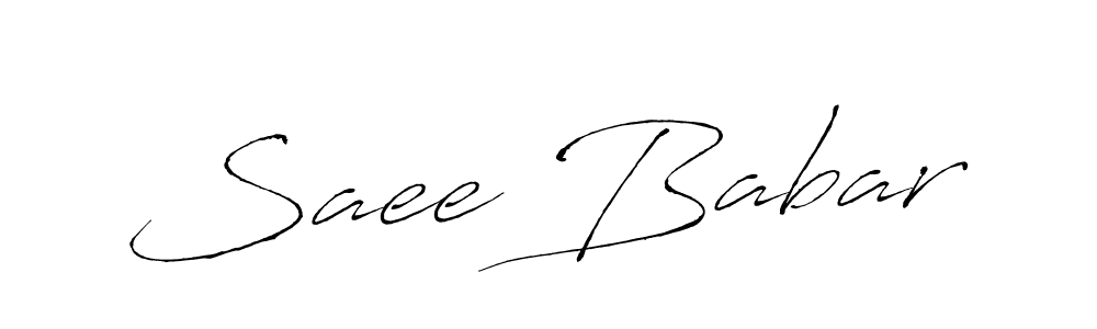 Saee Babar stylish signature style. Best Handwritten Sign (Antro_Vectra) for my name. Handwritten Signature Collection Ideas for my name Saee Babar. Saee Babar signature style 6 images and pictures png