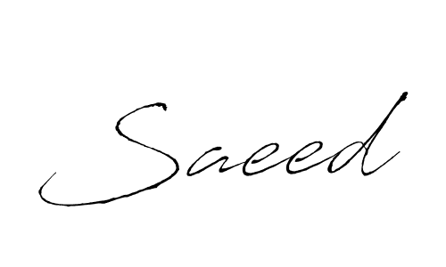 Use a signature maker to create a handwritten signature online. With this signature software, you can design (Antro_Vectra) your own signature for name Saeed. Saeed signature style 6 images and pictures png