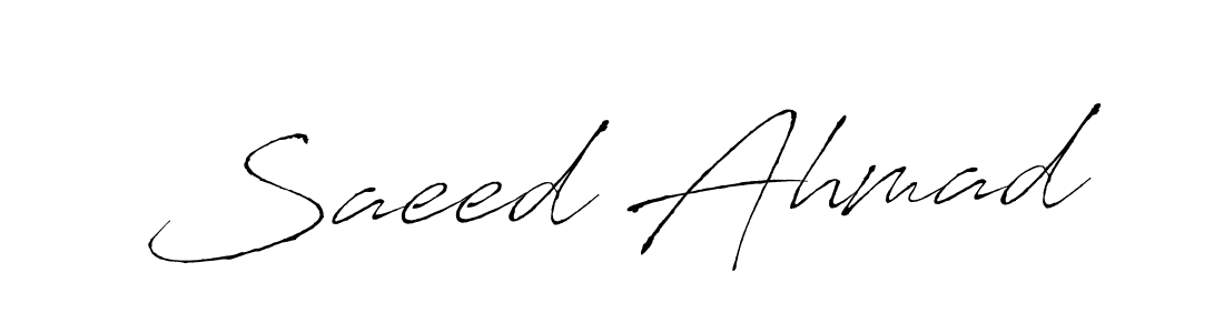 How to make Saeed Ahmad name signature. Use Antro_Vectra style for creating short signs online. This is the latest handwritten sign. Saeed Ahmad signature style 6 images and pictures png