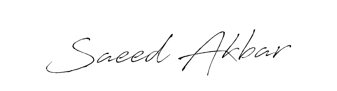 Create a beautiful signature design for name Saeed Akbar. With this signature (Antro_Vectra) fonts, you can make a handwritten signature for free. Saeed Akbar signature style 6 images and pictures png