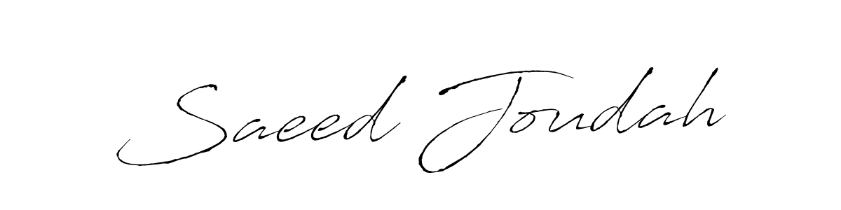 The best way (Antro_Vectra) to make a short signature is to pick only two or three words in your name. The name Saeed Joudah include a total of six letters. For converting this name. Saeed Joudah signature style 6 images and pictures png