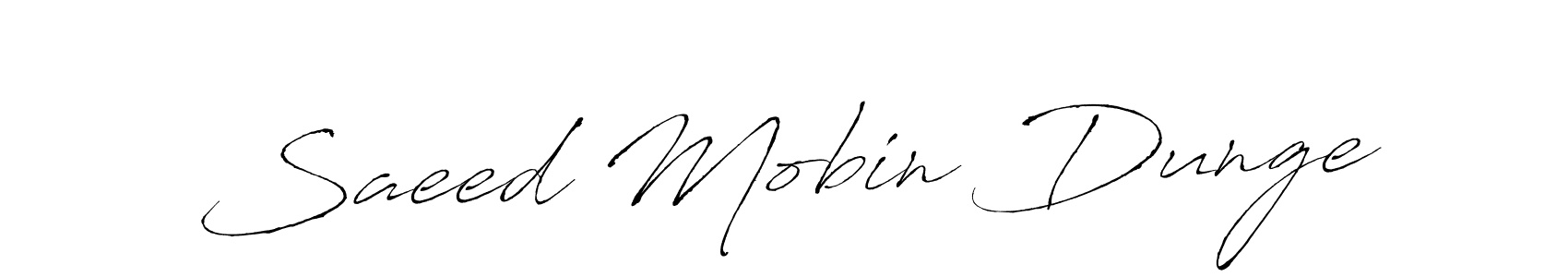 Make a beautiful signature design for name Saeed Mobin Dunge. With this signature (Antro_Vectra) style, you can create a handwritten signature for free. Saeed Mobin Dunge signature style 6 images and pictures png