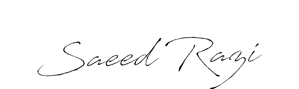 Create a beautiful signature design for name Saeed Razi. With this signature (Antro_Vectra) fonts, you can make a handwritten signature for free. Saeed Razi signature style 6 images and pictures png