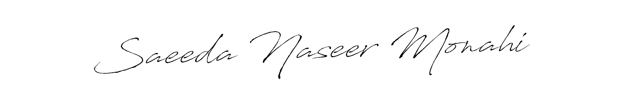 Saeeda Naseer Monahi stylish signature style. Best Handwritten Sign (Antro_Vectra) for my name. Handwritten Signature Collection Ideas for my name Saeeda Naseer Monahi. Saeeda Naseer Monahi signature style 6 images and pictures png