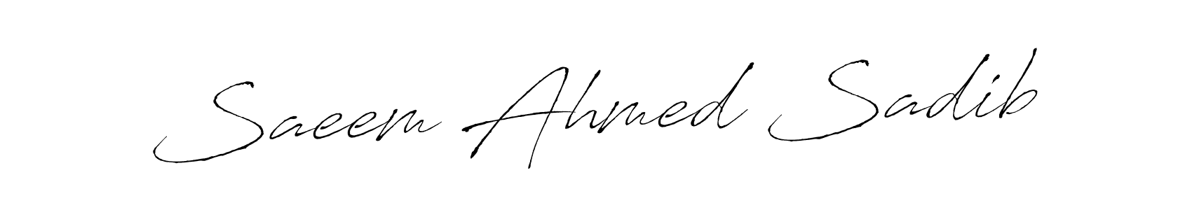 How to Draw Saeem Ahmed Sadib signature style? Antro_Vectra is a latest design signature styles for name Saeem Ahmed Sadib. Saeem Ahmed Sadib signature style 6 images and pictures png