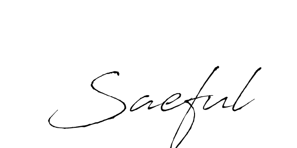 Create a beautiful signature design for name Saeful. With this signature (Antro_Vectra) fonts, you can make a handwritten signature for free. Saeful signature style 6 images and pictures png