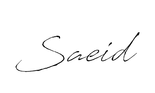 Saeid stylish signature style. Best Handwritten Sign (Antro_Vectra) for my name. Handwritten Signature Collection Ideas for my name Saeid. Saeid signature style 6 images and pictures png
