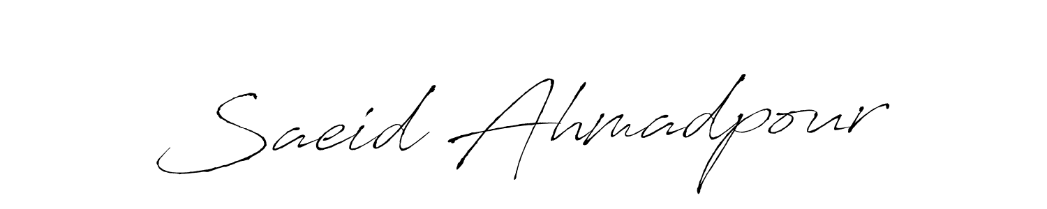 Create a beautiful signature design for name Saeid Ahmadpour. With this signature (Antro_Vectra) fonts, you can make a handwritten signature for free. Saeid Ahmadpour signature style 6 images and pictures png