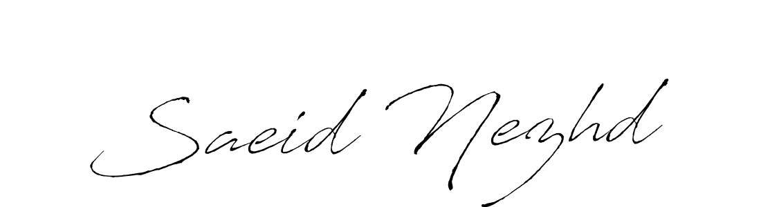 Design your own signature with our free online signature maker. With this signature software, you can create a handwritten (Antro_Vectra) signature for name Saeid Nezhd. Saeid Nezhd signature style 6 images and pictures png