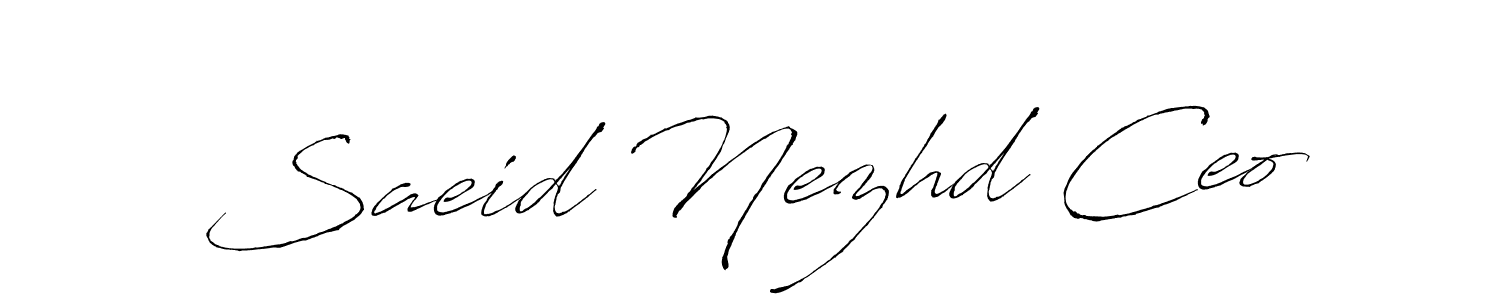 Create a beautiful signature design for name Saeid Nezhd Ceo. With this signature (Antro_Vectra) fonts, you can make a handwritten signature for free. Saeid Nezhd Ceo signature style 6 images and pictures png