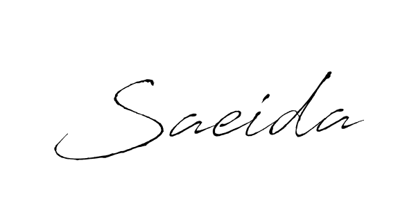 Design your own signature with our free online signature maker. With this signature software, you can create a handwritten (Antro_Vectra) signature for name Saeida. Saeida signature style 6 images and pictures png