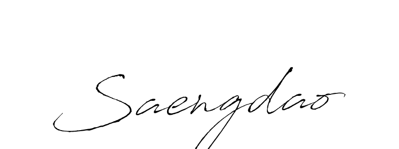 Also You can easily find your signature by using the search form. We will create Saengdao name handwritten signature images for you free of cost using Antro_Vectra sign style. Saengdao signature style 6 images and pictures png