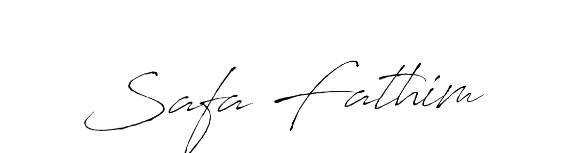 Safa Fathim stylish signature style. Best Handwritten Sign (Antro_Vectra) for my name. Handwritten Signature Collection Ideas for my name Safa Fathim. Safa Fathim signature style 6 images and pictures png