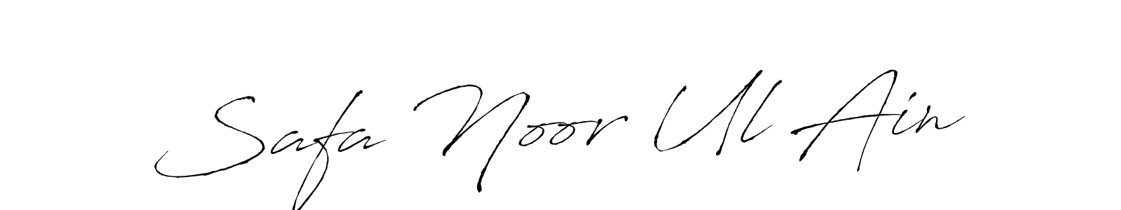 Similarly Antro_Vectra is the best handwritten signature design. Signature creator online .You can use it as an online autograph creator for name Safa Noor Ul Ain. Safa Noor Ul Ain signature style 6 images and pictures png