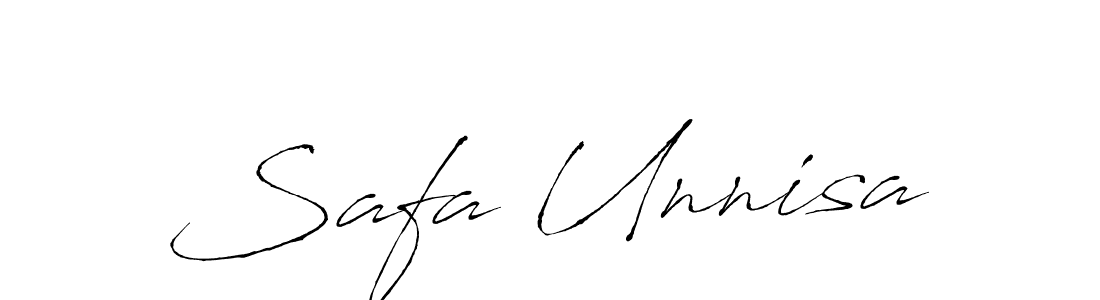 Make a beautiful signature design for name Safa Unnisa. With this signature (Antro_Vectra) style, you can create a handwritten signature for free. Safa Unnisa signature style 6 images and pictures png
