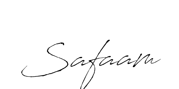 Use a signature maker to create a handwritten signature online. With this signature software, you can design (Antro_Vectra) your own signature for name Safaam. Safaam signature style 6 images and pictures png