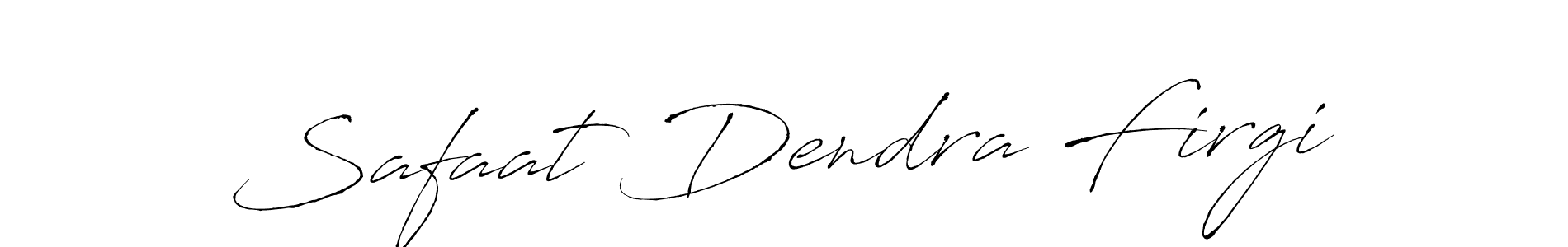 Design your own signature with our free online signature maker. With this signature software, you can create a handwritten (Antro_Vectra) signature for name Safaat Dendra Firgi. Safaat Dendra Firgi signature style 6 images and pictures png