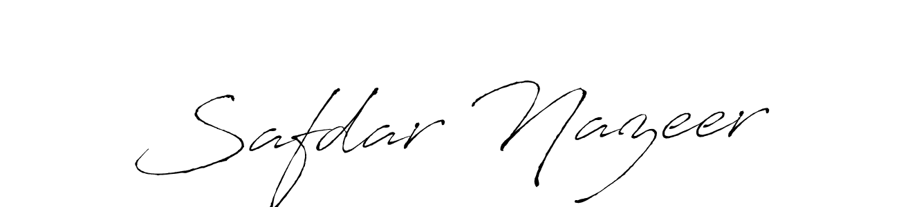Design your own signature with our free online signature maker. With this signature software, you can create a handwritten (Antro_Vectra) signature for name Safdar Nazeer. Safdar Nazeer signature style 6 images and pictures png