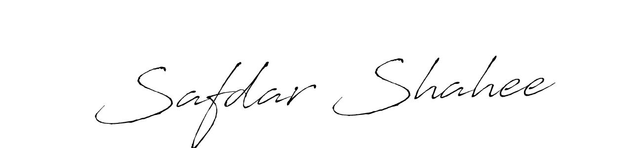 The best way (Antro_Vectra) to make a short signature is to pick only two or three words in your name. The name Safdar Shahee include a total of six letters. For converting this name. Safdar Shahee signature style 6 images and pictures png