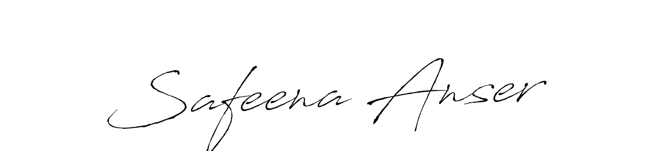 You should practise on your own different ways (Antro_Vectra) to write your name (Safeena Anser) in signature. don't let someone else do it for you. Safeena Anser signature style 6 images and pictures png