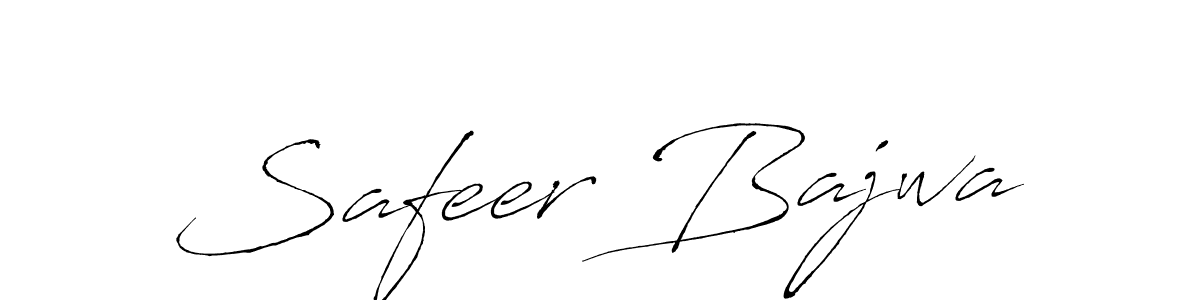 How to make Safeer Bajwa name signature. Use Antro_Vectra style for creating short signs online. This is the latest handwritten sign. Safeer Bajwa signature style 6 images and pictures png