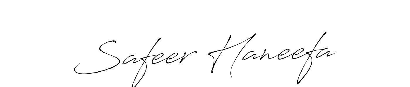 How to make Safeer Haneefa name signature. Use Antro_Vectra style for creating short signs online. This is the latest handwritten sign. Safeer Haneefa signature style 6 images and pictures png