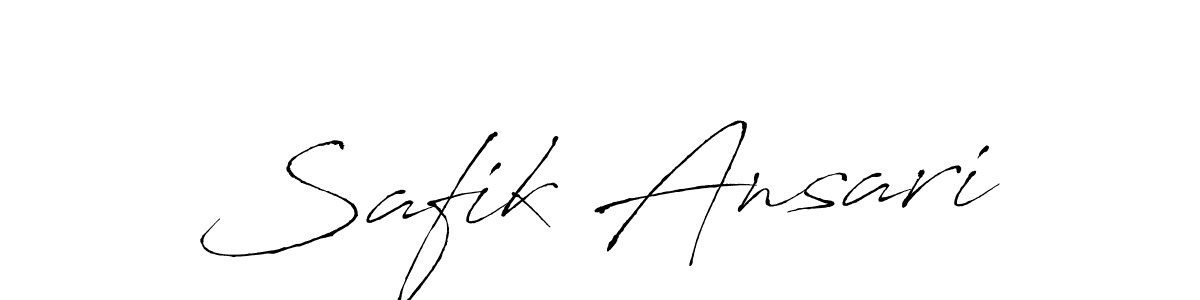 Design your own signature with our free online signature maker. With this signature software, you can create a handwritten (Antro_Vectra) signature for name Safik Ansari. Safik Ansari signature style 6 images and pictures png