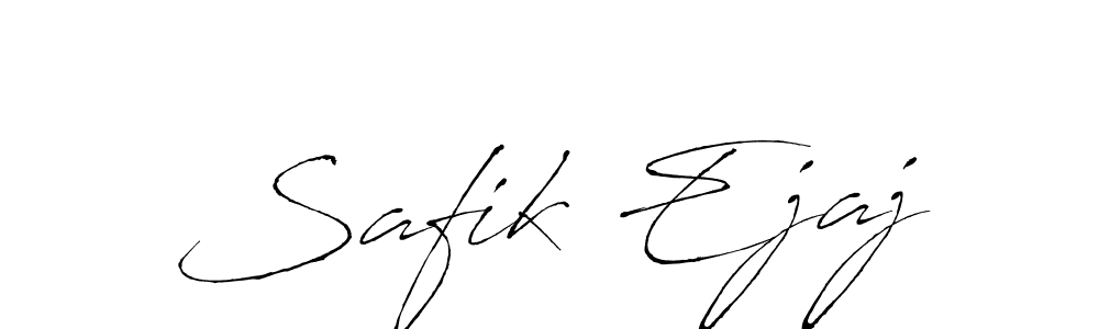 How to make Safik Ejaj name signature. Use Antro_Vectra style for creating short signs online. This is the latest handwritten sign. Safik Ejaj signature style 6 images and pictures png