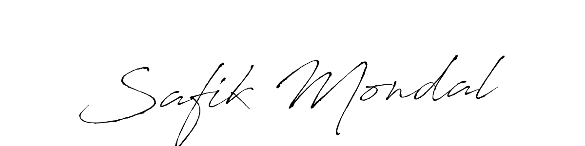 Make a beautiful signature design for name Safik Mondal. With this signature (Antro_Vectra) style, you can create a handwritten signature for free. Safik Mondal signature style 6 images and pictures png