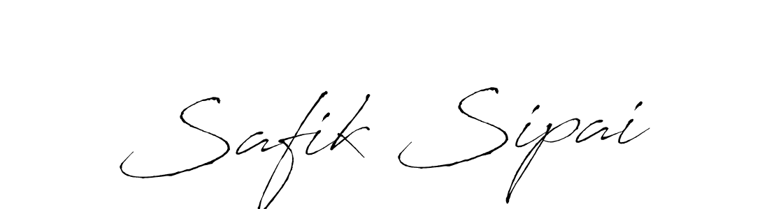 Design your own signature with our free online signature maker. With this signature software, you can create a handwritten (Antro_Vectra) signature for name Safik Sipai. Safik Sipai signature style 6 images and pictures png