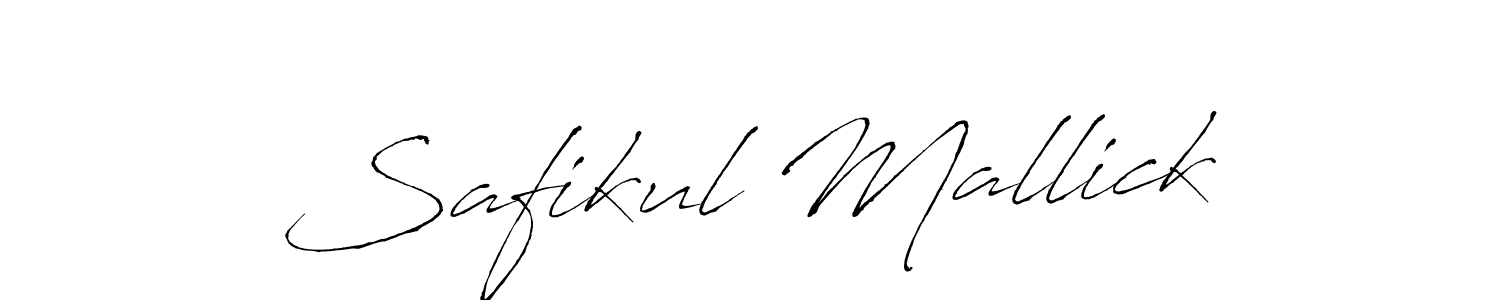 How to make Safikul Mallick signature? Antro_Vectra is a professional autograph style. Create handwritten signature for Safikul Mallick name. Safikul Mallick signature style 6 images and pictures png