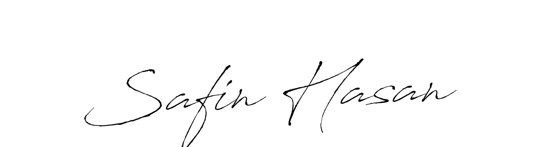 Make a beautiful signature design for name Safin Hasan. With this signature (Antro_Vectra) style, you can create a handwritten signature for free. Safin Hasan signature style 6 images and pictures png