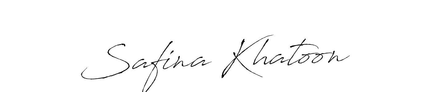 Design your own signature with our free online signature maker. With this signature software, you can create a handwritten (Antro_Vectra) signature for name Safina Khatoon. Safina Khatoon signature style 6 images and pictures png