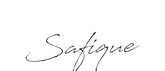 Make a beautiful signature design for name Safique. With this signature (Antro_Vectra) style, you can create a handwritten signature for free. Safique signature style 6 images and pictures png