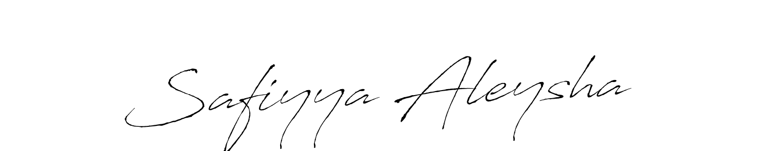 How to make Safiyya Aleysha signature? Antro_Vectra is a professional autograph style. Create handwritten signature for Safiyya Aleysha name. Safiyya Aleysha signature style 6 images and pictures png